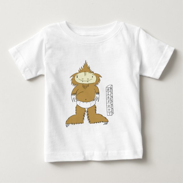 Camiseta Para Bebê bebê bigfoot (Frente)