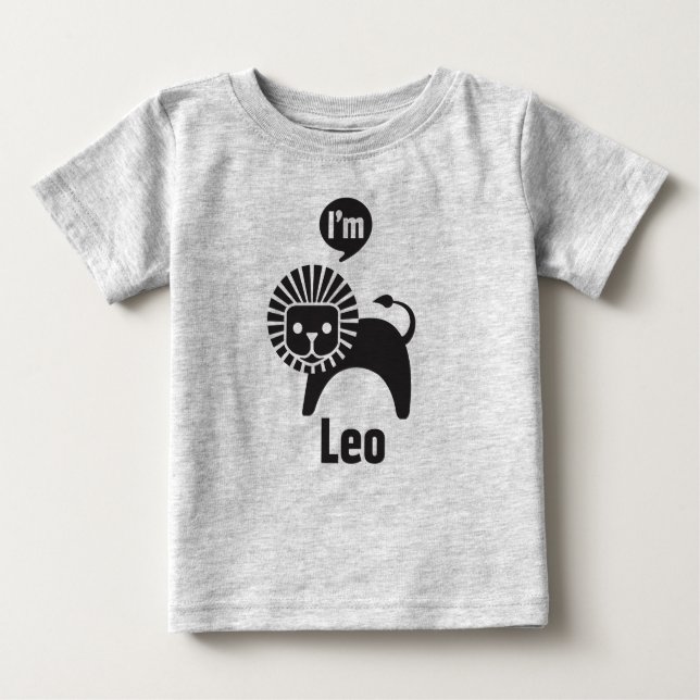 Camiseta Para Bebê Bebê Camisetas-Leo do zodíaco (Frente)