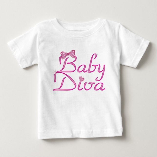 Camiseta Para Bebê Bebê Diva (Frente)