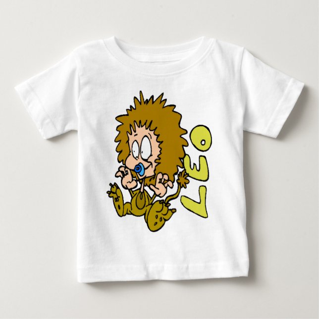 Camiseta Para Bebê Bebê Leo (Frente)