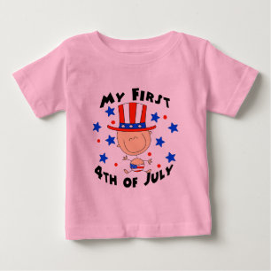 Camiseta Para Bebê Bebê primeiro 4o julho