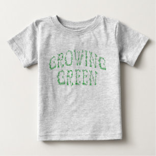 CAMISETA PARA BEBÊ BEBÊS VERDES CRESCENTES