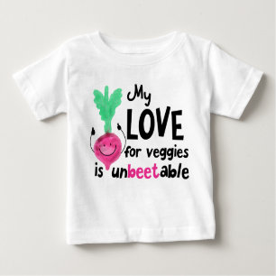 Camiseta Para Bebê Beet Pun Positivo - Meu Amor por Veggies
