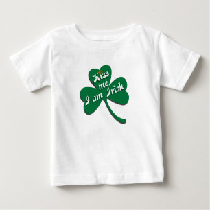 Camiseta Para Bebê Beija-me Eu sou Irlandês