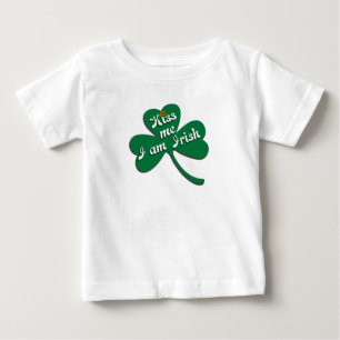 Camiseta Para Bebê Beije-me que eu sou irlandês
