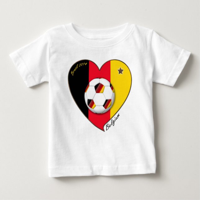 Camiseta Para Bebê "BELGIUM" Soccer 2014. Fútbol de Bélgica (Frente)