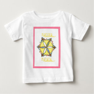 Camiseta Para Bebê Belo padrão de vetor de estrela inspiracional