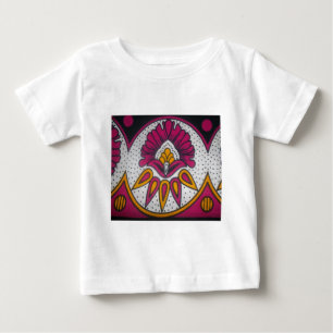 Camiseta Para Bebê Belo Tecido Africano  Motif Art Impressão