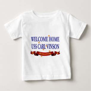 Camiseta Para Bebê Bem-vindo ao lar USS Carl Vinson