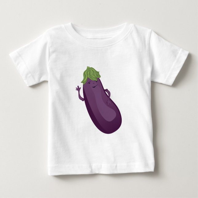 Camiseta Para Bebê Beringela (Frente)