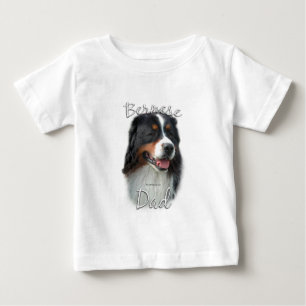 Camiseta Para Bebê Bernese Mountain Dog Pai 2