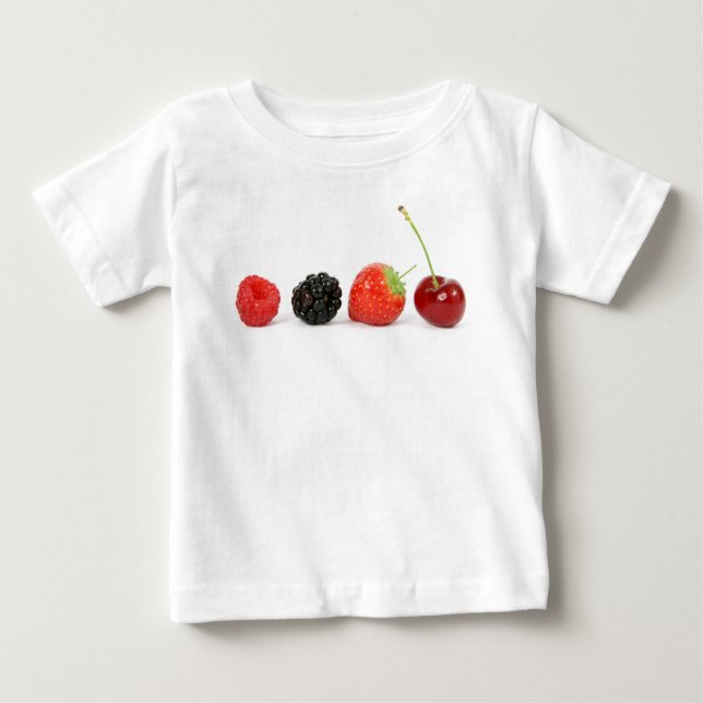 Camiseta Para Bebê Berries, frescos (Frente)