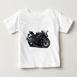 Camiseta Para Bebê Bicicleta preta de Ninja