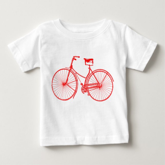 Camiseta Para Bebê Bicicleta Vintage (Frente)