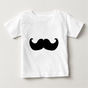 Camiseta Para Bebê bigode preto
