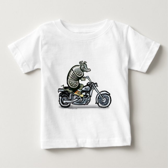Camiseta Para Bebê Biker Club Dillo (Frente)