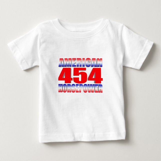 Camiseta Para Bebê bloco grande chevy 454 (Frente)
