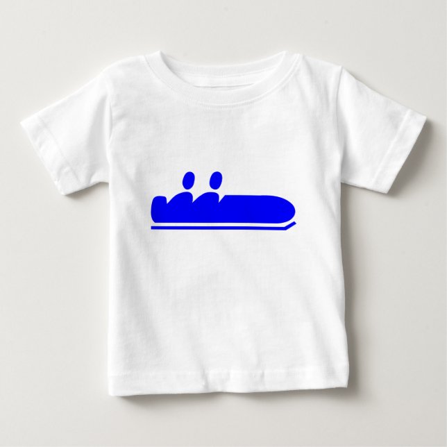Camiseta Para Bebê Bobsled - Azul (Frente)