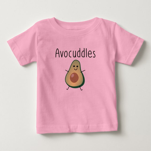 Camiseta Para Bebê Body de Bebê Avocuddles Tutu (Frente)