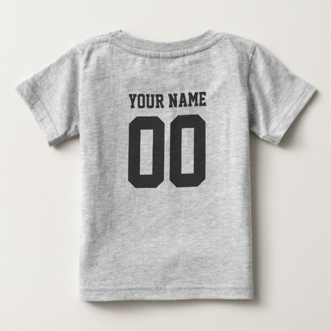 Camiseta Para Bebê Body de Futebol Americano Personalizado para Bebê  (Verso)