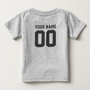 Camiseta Para Bebê Bodysuit de Futebol Personalizado com Nome e Númer