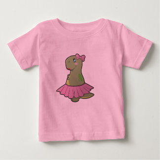 Camiseta Para Bebê Bodysuit de T-Rex do dinossauro da menina do tutu