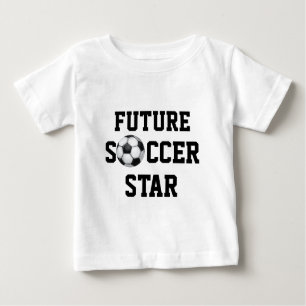 Camiseta Para Bebê Bola de Futebol, Estrela de Futebol