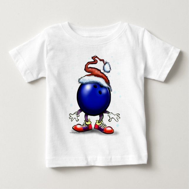 Camiseta Para Bebê Boliche Natal (Frente)