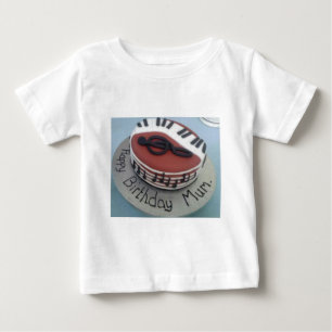 Camiseta Para Bebê Bolo de aniversário mamãe
