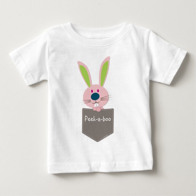 Camiseta Para Bebê BOLSO PALS : Coelho 1 (Frente)