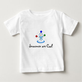Camiseta Para Bebê Bonecos de Neve são Legais