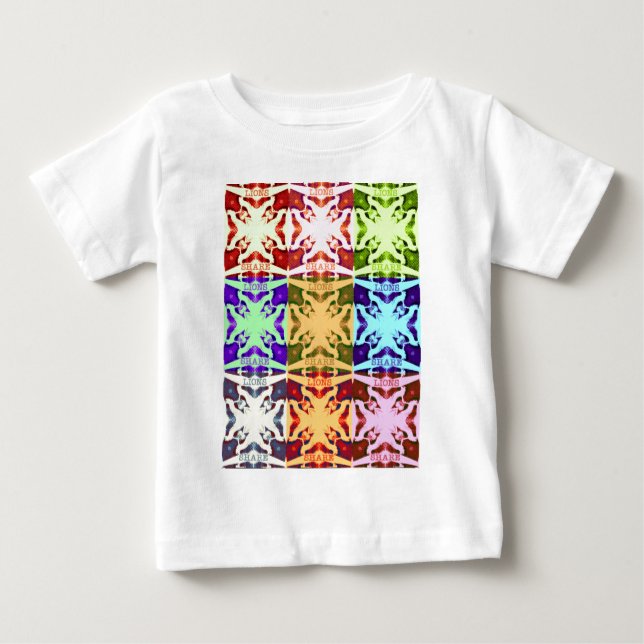 Camiseta Para Bebê Bonita e adorável pinta Design de Pop de arte afri (Frente)