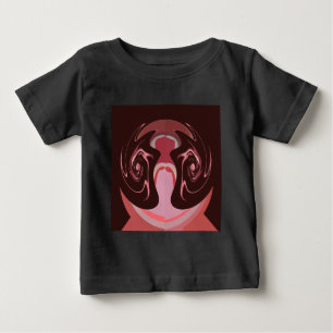 Camiseta Para Bebê Bonita Maroon Motif Impressão