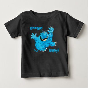 Camiseta Para Bebê Boogie no Bebê Monstro para Baixo