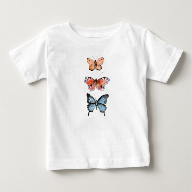 Camiseta Para Bebê Borboletas (Frente)