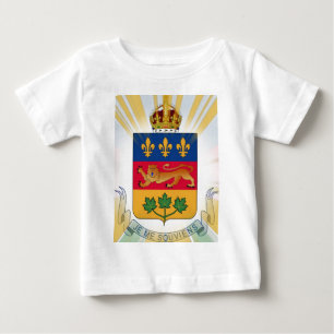 Camiseta Para Bebê Brasão de Armas de Quebec
