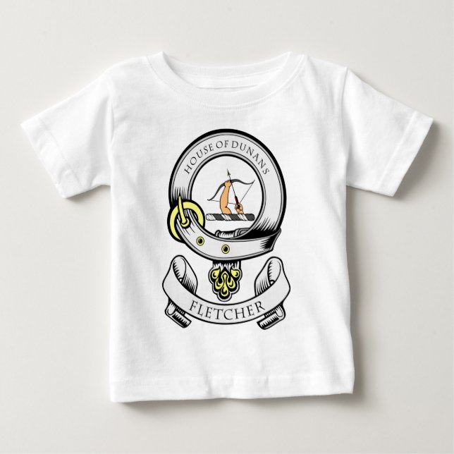 Camiseta Para Bebê Brasão de FLETCHER (Frente)