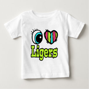Camiseta Para Bebê Bright Eye Heart I Love Ligers