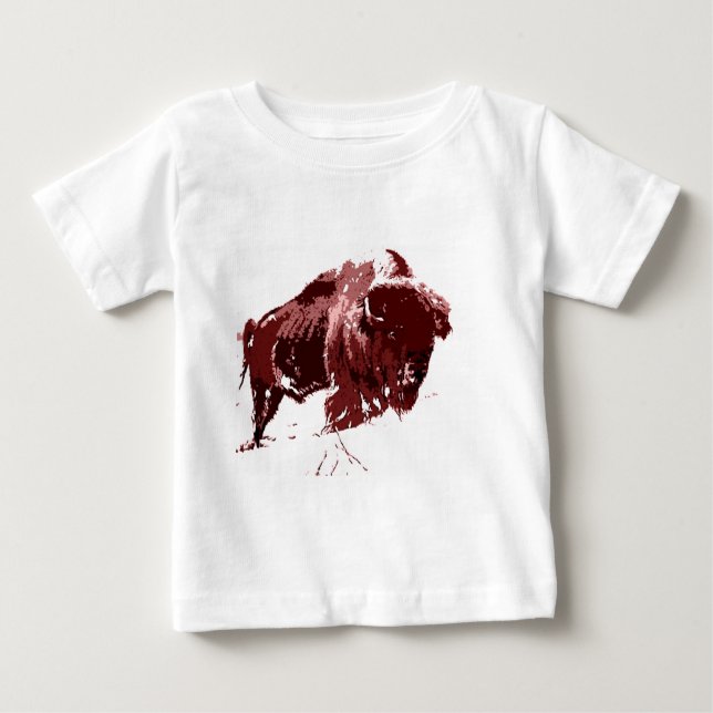 Camiseta Para Bebê Buffalo - Bison (Frente)