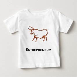 Camiseta Para Bebê Bull Entrepreneur Brown