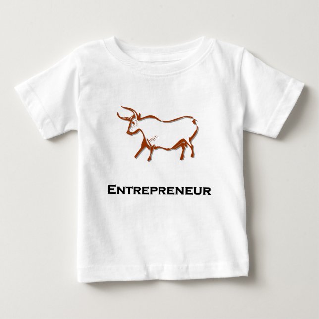 Camiseta Para Bebê Bull Entrepreneur Brown (Frente)