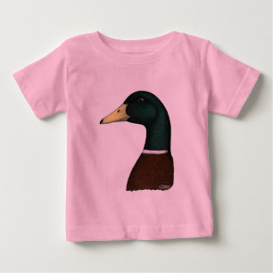 Camiseta Para Bebê Cabeça de Drake do pato selvagem