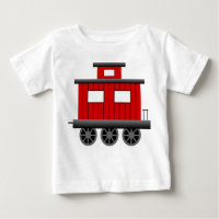 Caboose vermelho do trem