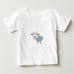 Camiseta Para Bebê Cabra cinza