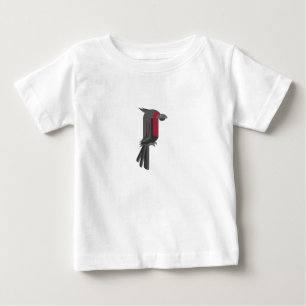 Camiseta Para Bebê Cacatua-de-crista-preta elegante