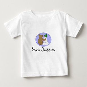 Camiseta Para Bebê Cachorrinhos da Neve