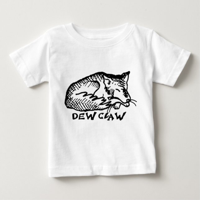 Camiseta Para Bebê Cachorro De Nó Dormindo Para Bebê Longo (Frente)