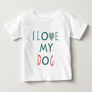 Camiseta Para Bebê Camiseta Bebê Eu Amo Meu Cachorro
