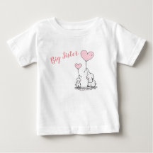 Camiseta de Bebê da Irmã Maior