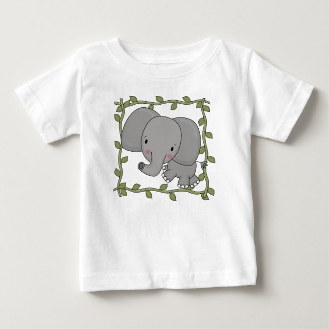 Camiseta Para Bebê Camiseta e presentes do elefante do bebê (Frente)